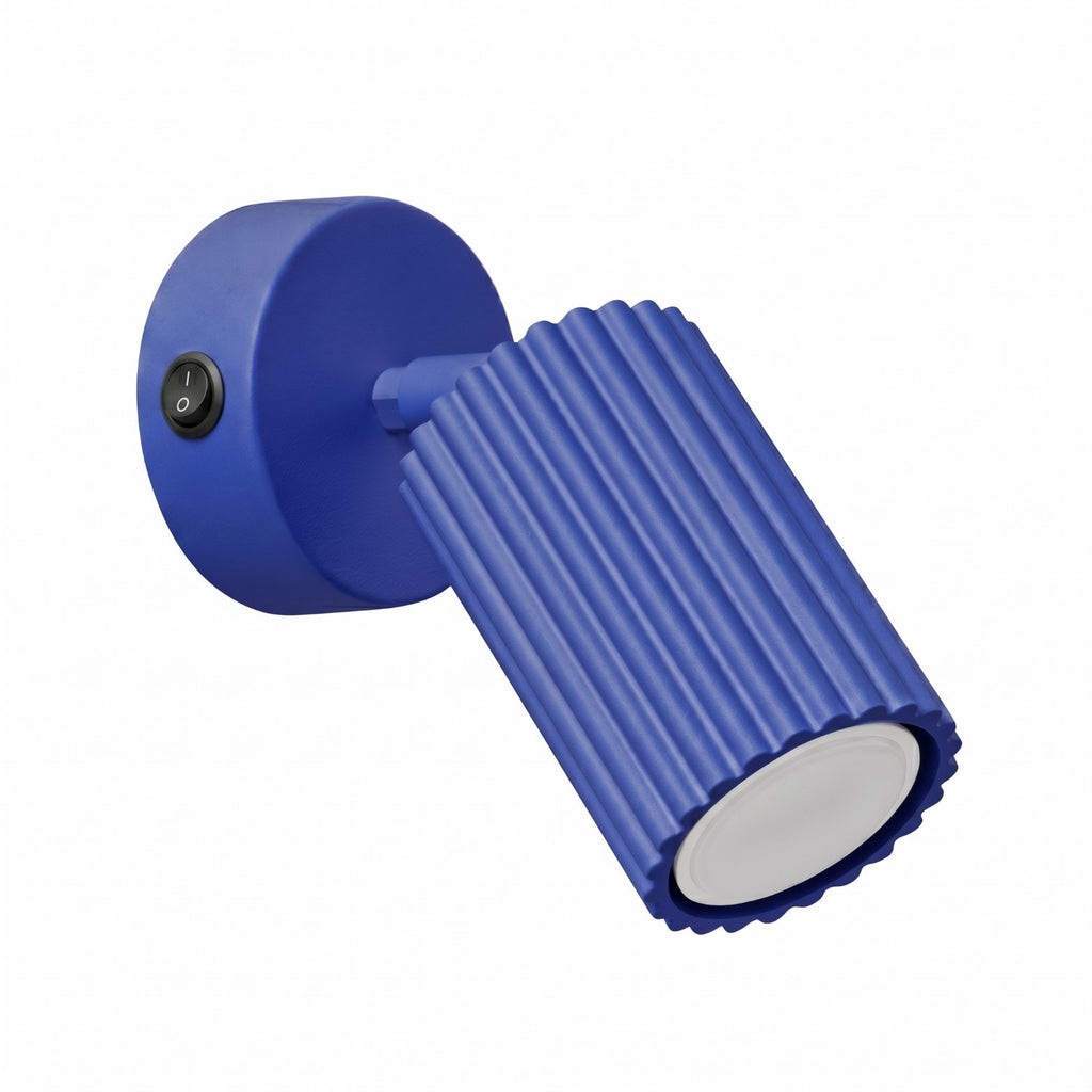 Applique murale Karbon à interrupteur aluminium outremer GU10