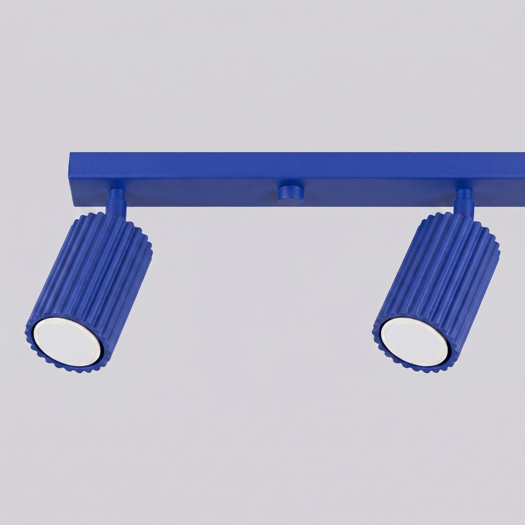 Plafonnier Karbon rampe 4 spots aluminium outremer GU10 en situation