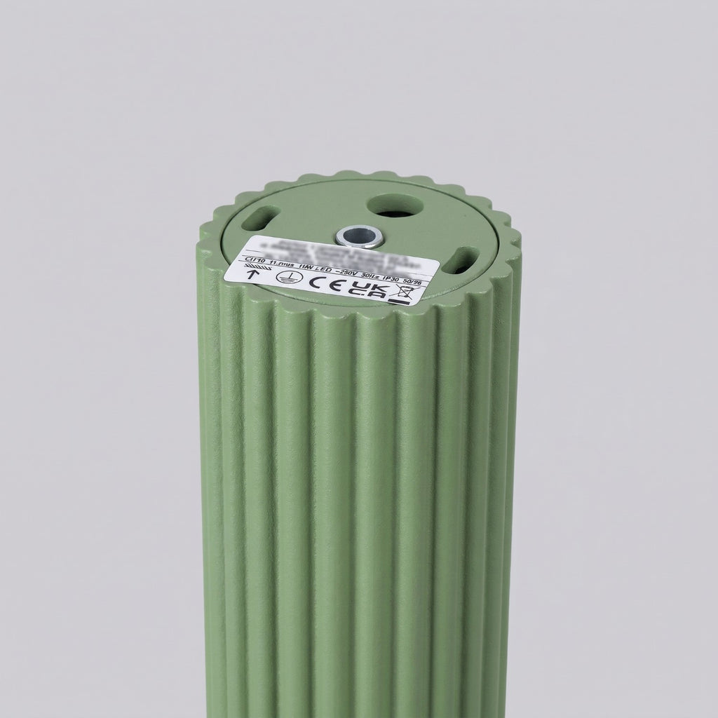 Plafonnier Karbon 10 aluminium vert sauge GU10 tête orientée