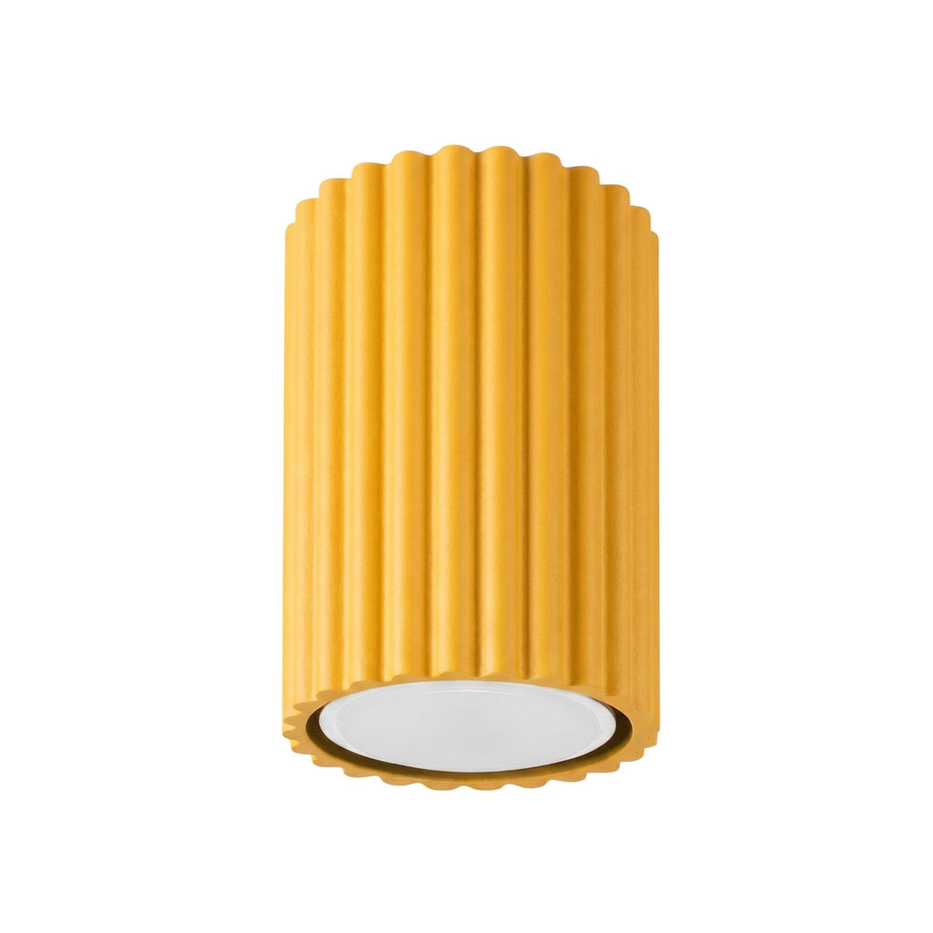 Plafonnier Karbon 10 aluminium jaune GU10