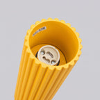 Plafonnier Karbon 10 aluminium jaune GU10 détail des cannelures