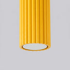 Plafonnier Karbon 10 aluminium jaune GU10 tête orientée