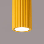 Plafonnier Karbon 10 aluminium jaune GU10 vue rapprochée