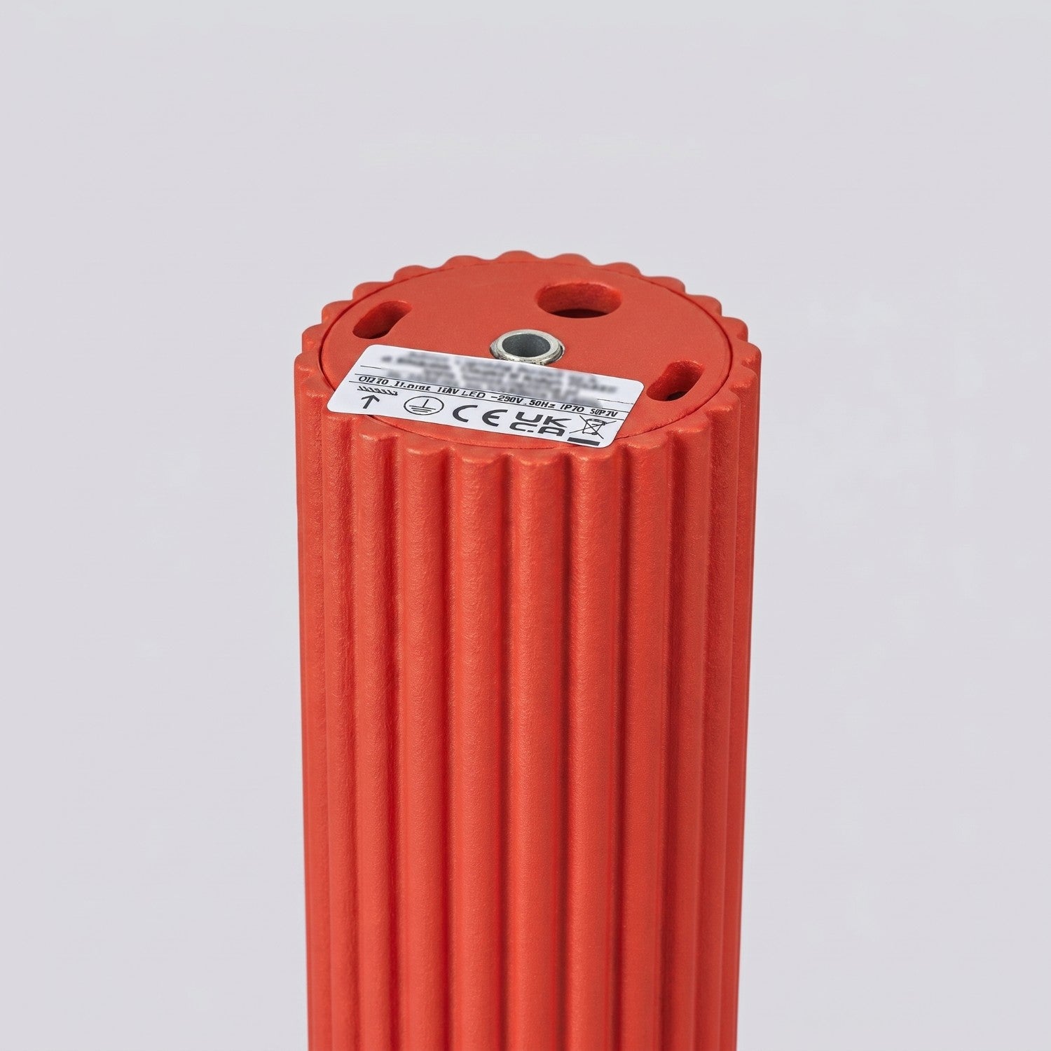 Plafonnier Karbon 10 aluminium rouge GU10 tête orientée