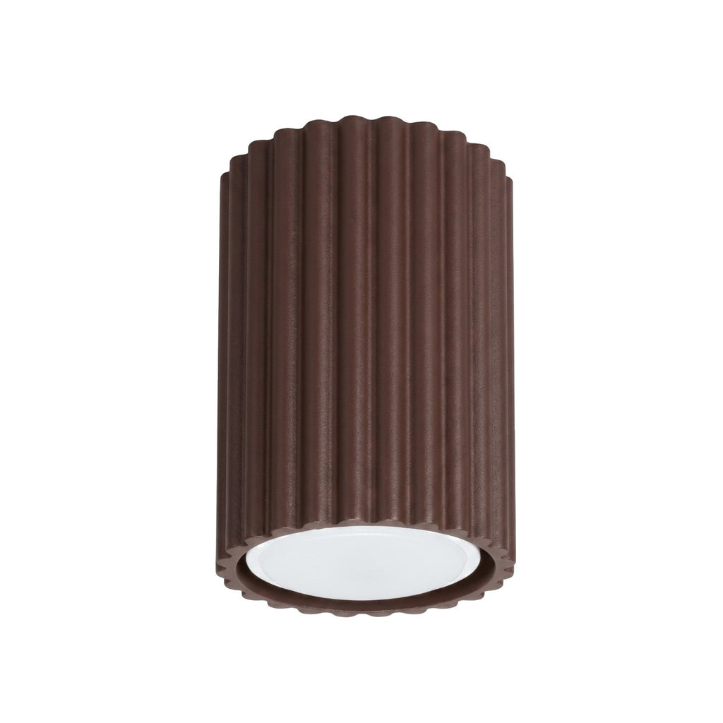 Plafonnier Karbon 10 aluminium brun GU10