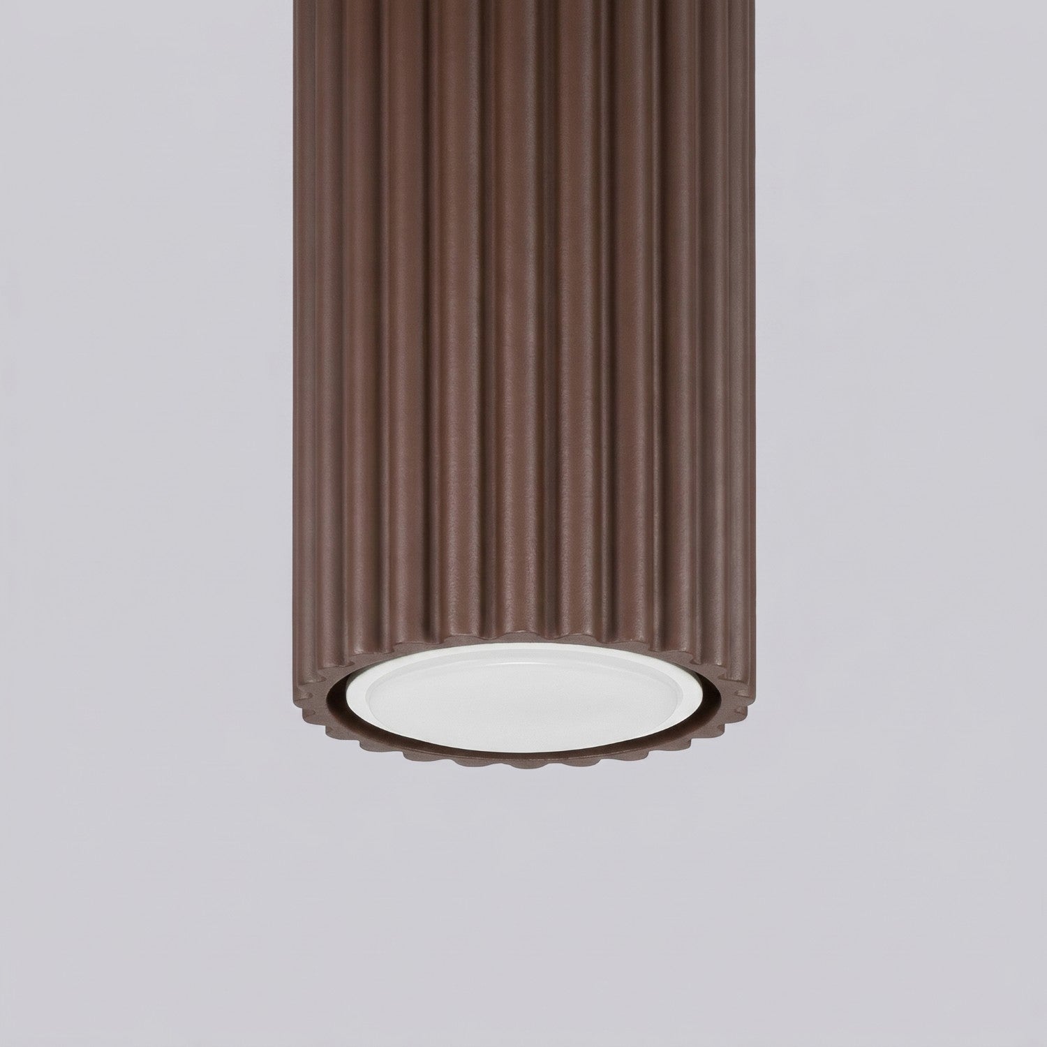 Plafonnier Karbon 10 aluminium brun GU10 en situation