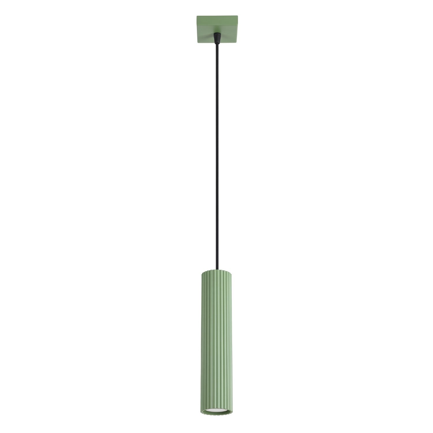 Suspension Karbon 1 lumière aluminium vert sauge GU10
