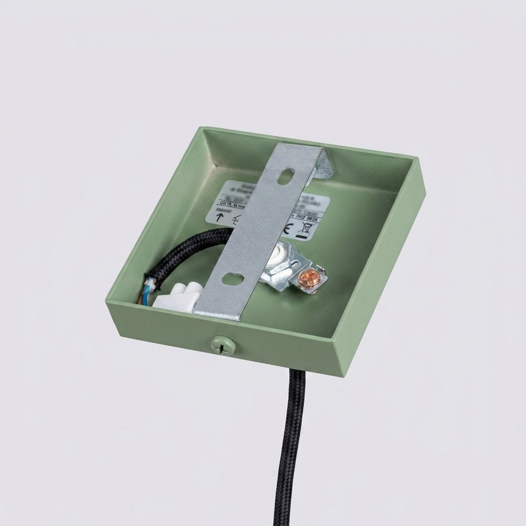 Suspension Karbon 1 lumière aluminium vert sauge GU10 en situation