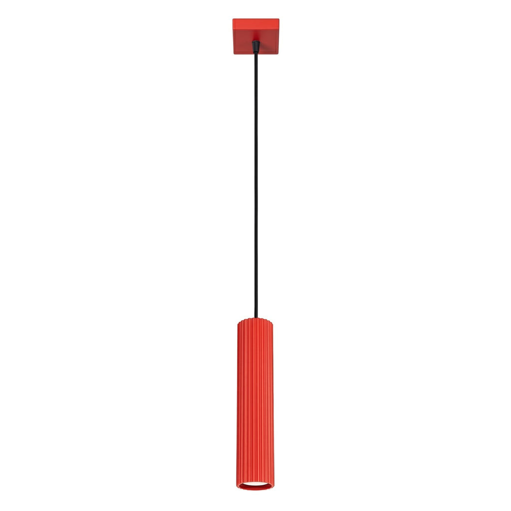 Suspension Karbon 1 lumière aluminium rouge GU10