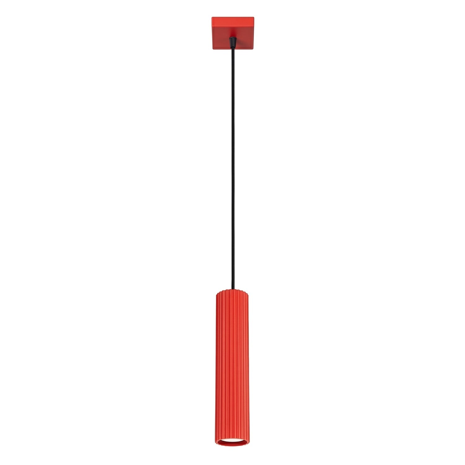 Suspension Karbon 1 lumière aluminium rouge GU10