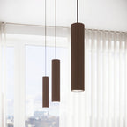 Suspension Karbon 1 lumière aluminium brun GU10 vue de trois quarts