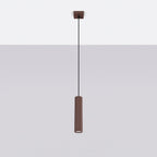 Suspension Karbon 1 lumière aluminium brun GU10 vue de profil