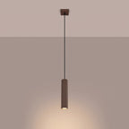 Suspension Karbon 1 lumière aluminium brun GU10 vue de trois quarts
