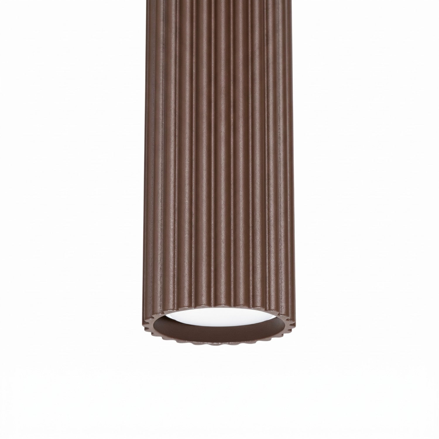 Suspension Karbon 1 lumière aluminium brun GU10 détail des cannelures