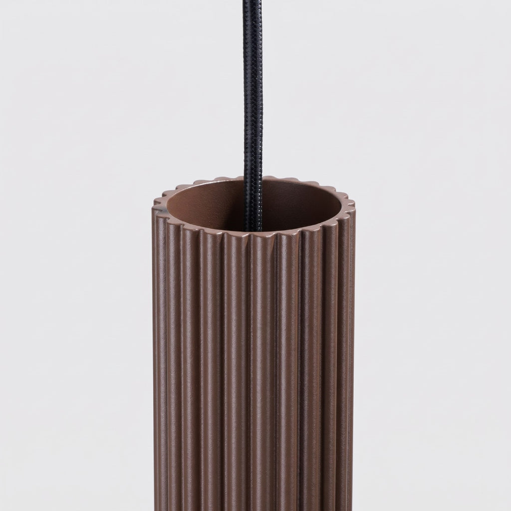 Suspension Karbon 1 lumière aluminium brun GU10 tête orientée