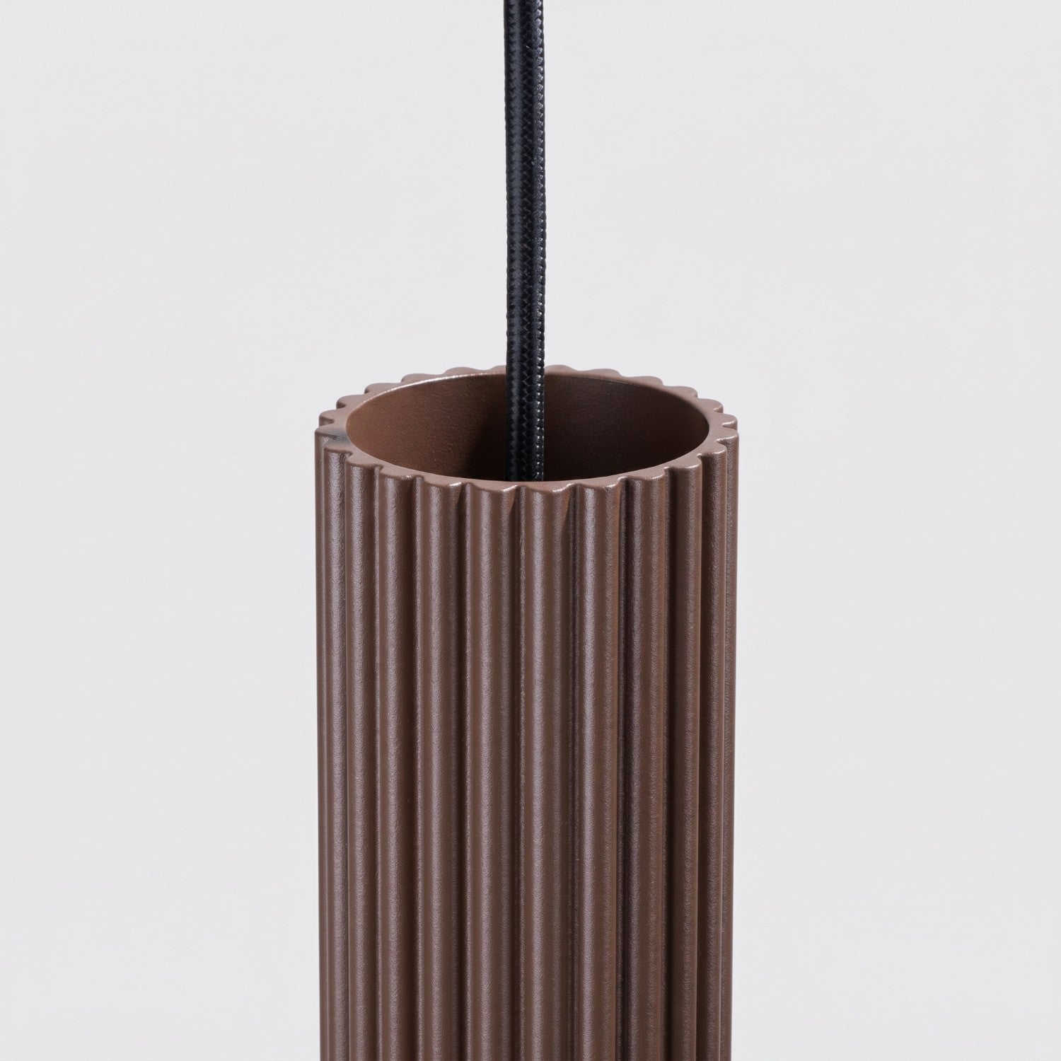 Suspension Karbon 1 lumière aluminium brun GU10 tête orientée