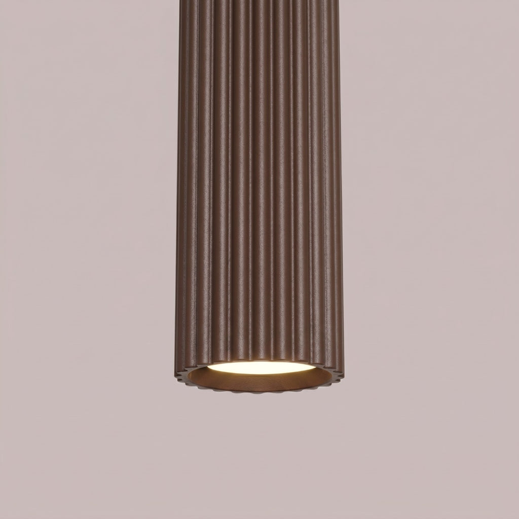 Suspension Karbon 1 lumière aluminium brun GU10 vue rapprochée