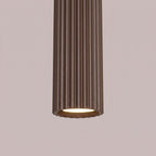 Suspension Karbon 1 lumière aluminium brun GU10 vue rapprochée