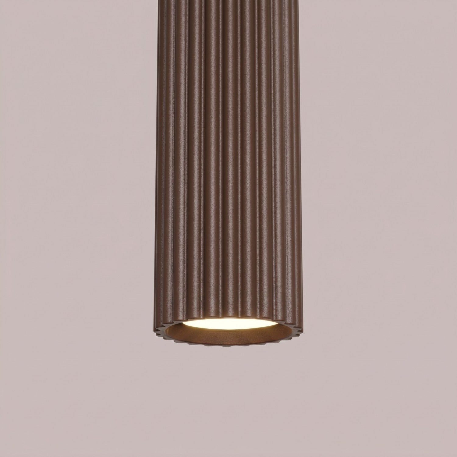 Suspension Karbon 1 lumière aluminium brun GU10 vue rapprochée