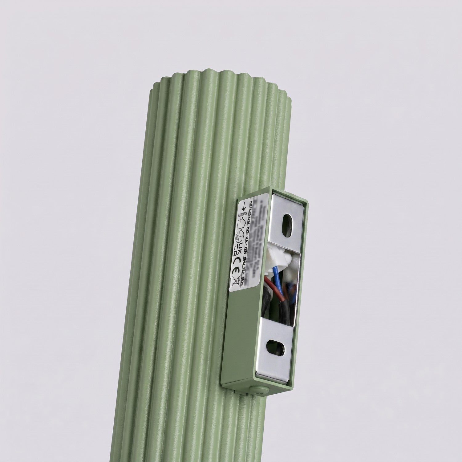 Applique murale Karbon 20 haut et bas aluminium vert sauge GU10 tête orientée