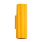 Applique murale Karbon 20 haut et bas aluminium jaune GU10