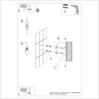 Applique murale Karbon 20 haut et bas aluminium jaune GU10 ambiance