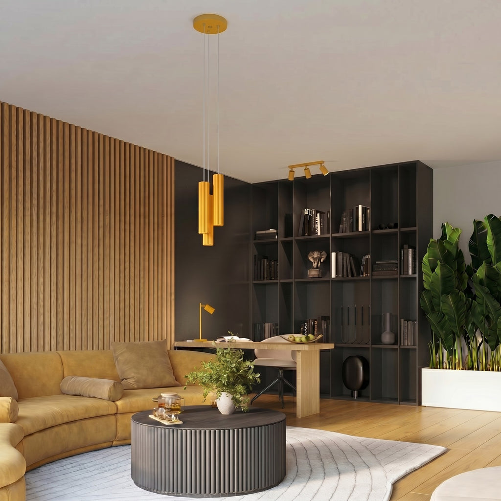 Applique murale Karbon 20 haut et bas aluminium jaune GU10 vue de dessous