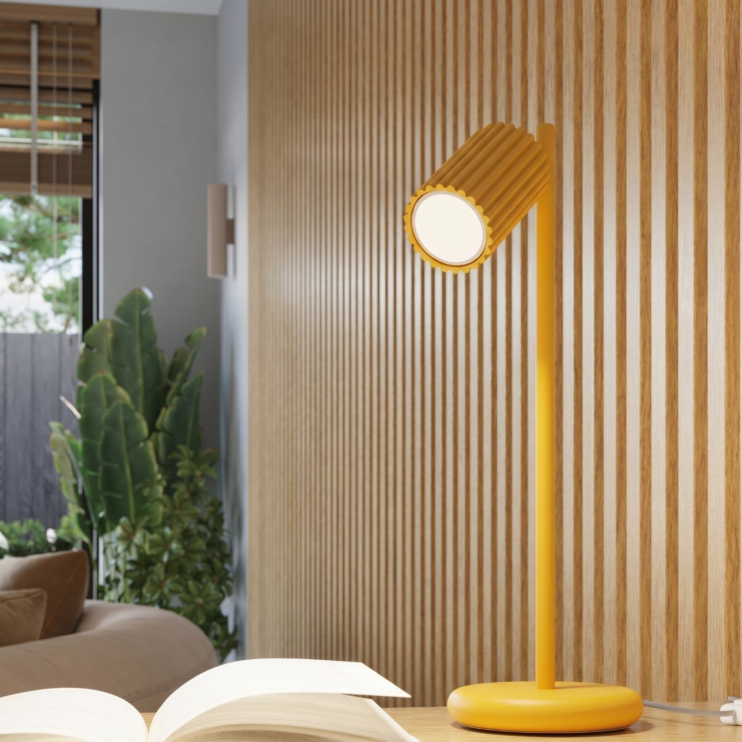 Applique murale Karbon 20 haut et bas aluminium jaune GU10 détail