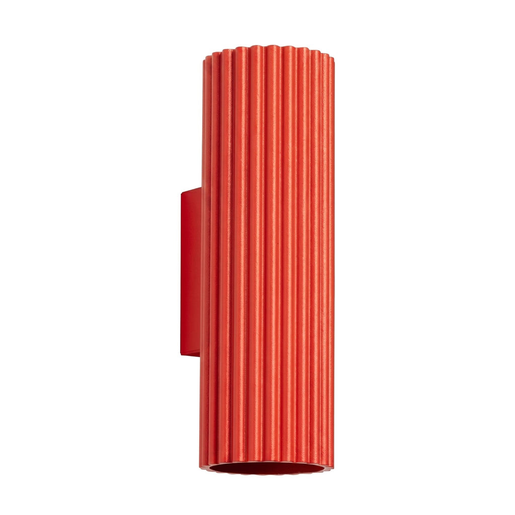 Applique murale Karbon 20 haut et bas aluminium rouge GU10
