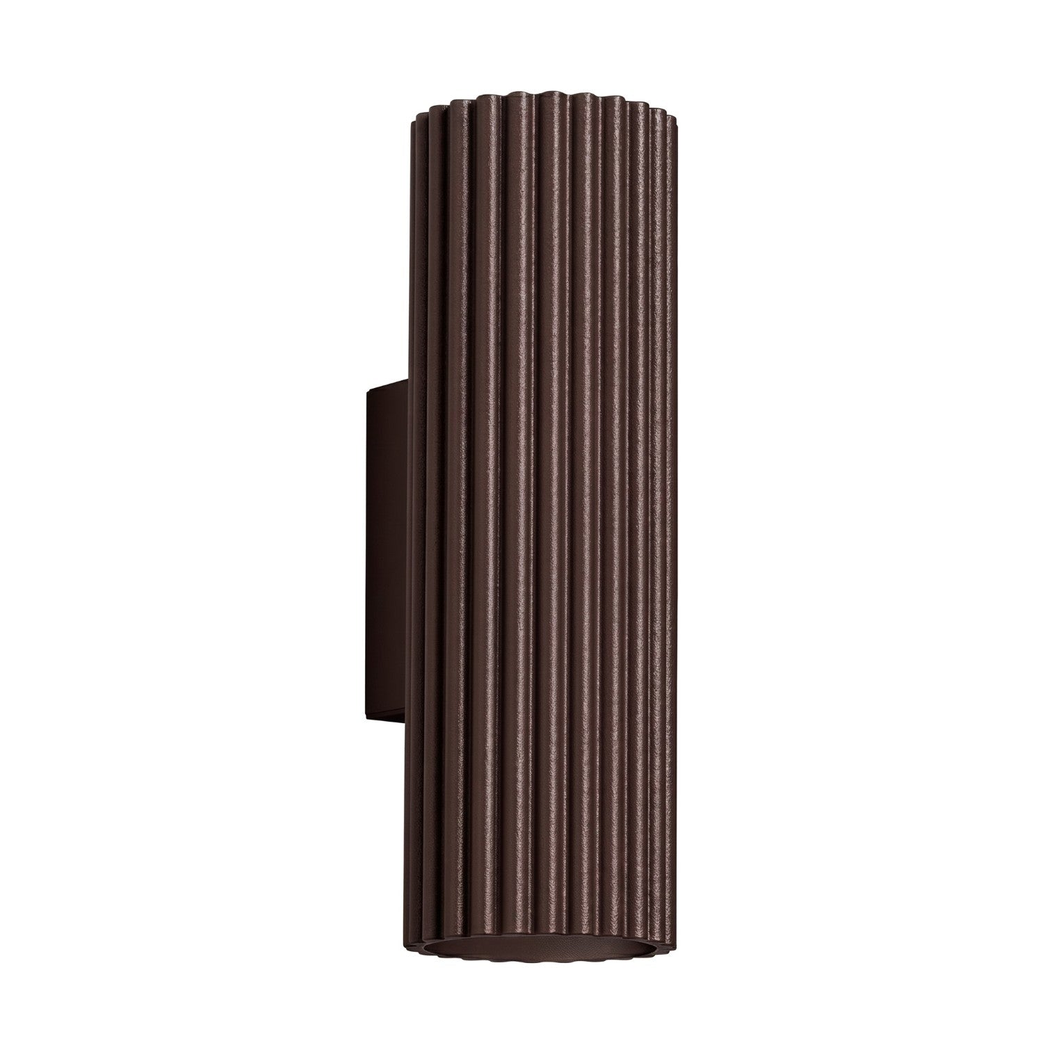 Applique murale Karbon 20 haut et bas aluminium brun GU10