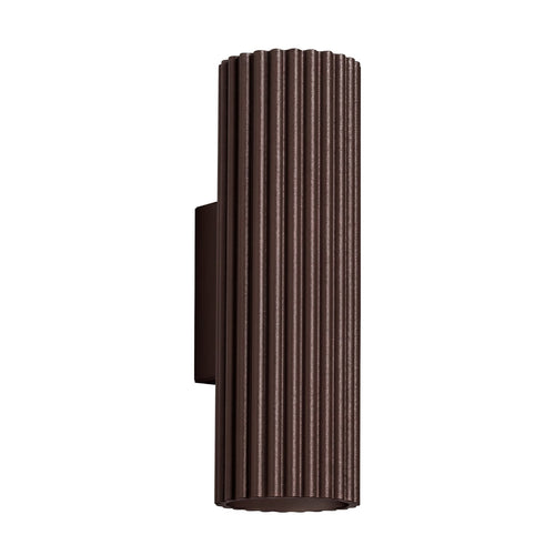 Applique murale Karbon 20 haut et bas aluminium brun GU10