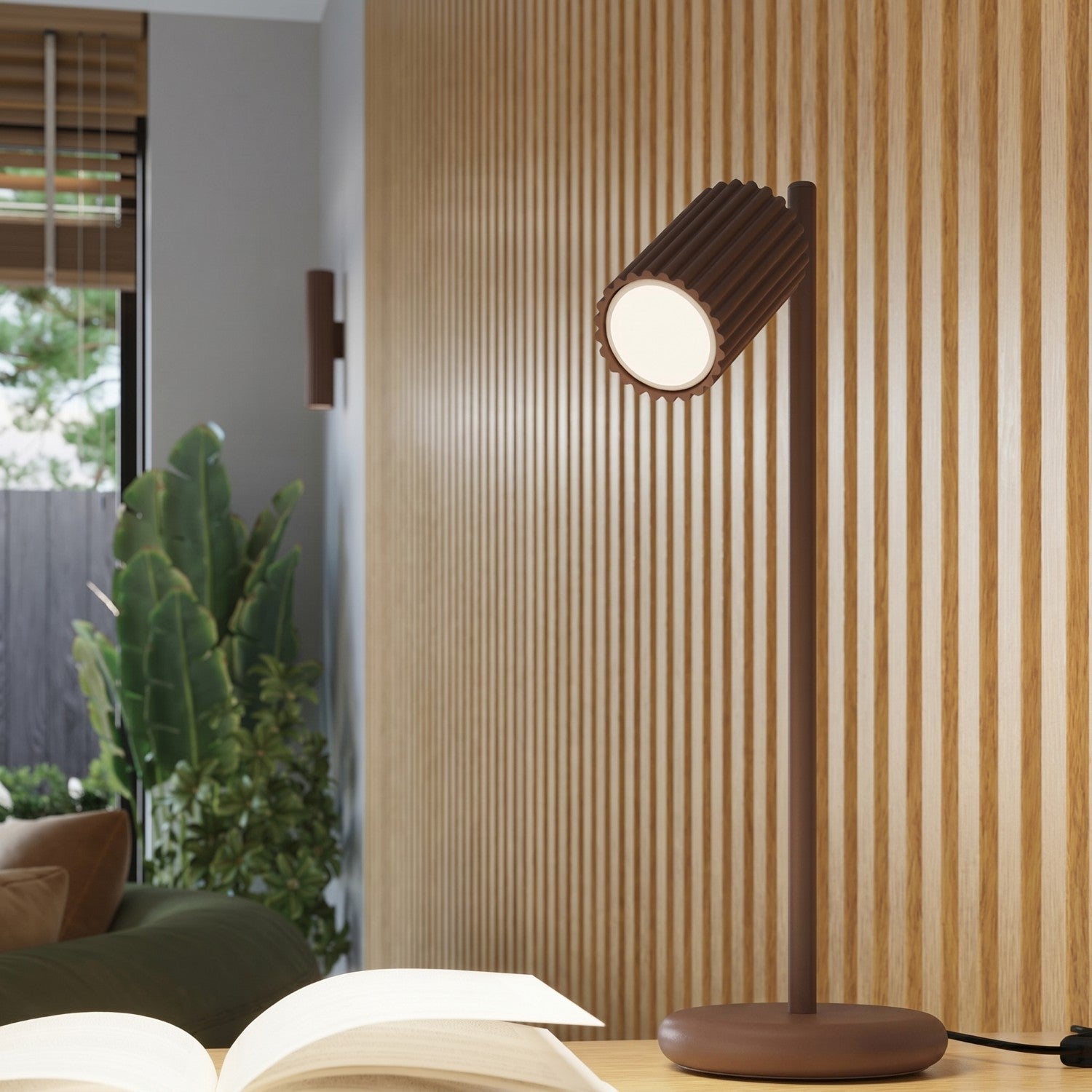 Applique murale Karbon 20 haut et bas aluminium brun GU10 détail