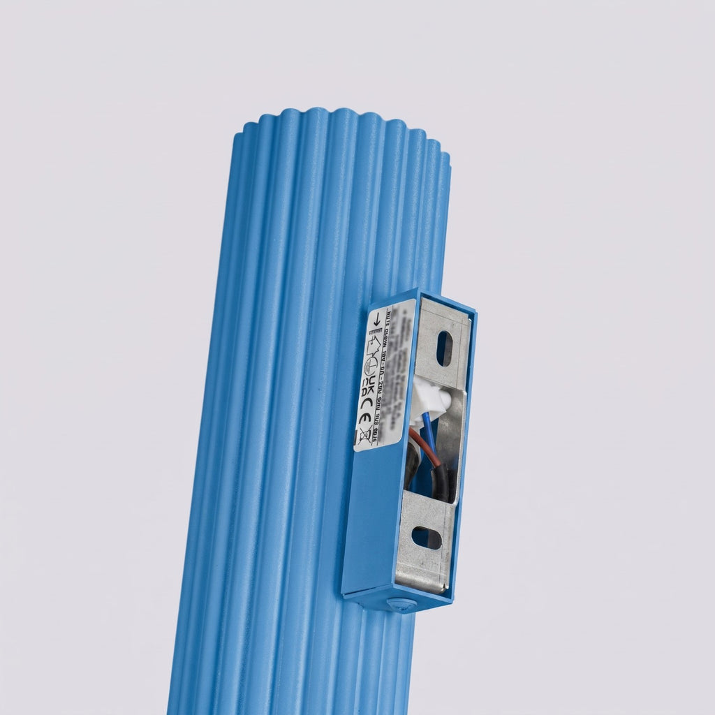 Applique murale Karbon 20 haut et bas aluminium bleu clair GU10 tête orientée