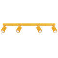 Plafonnier Karbon rampe 4 spots aluminium jaune GU10