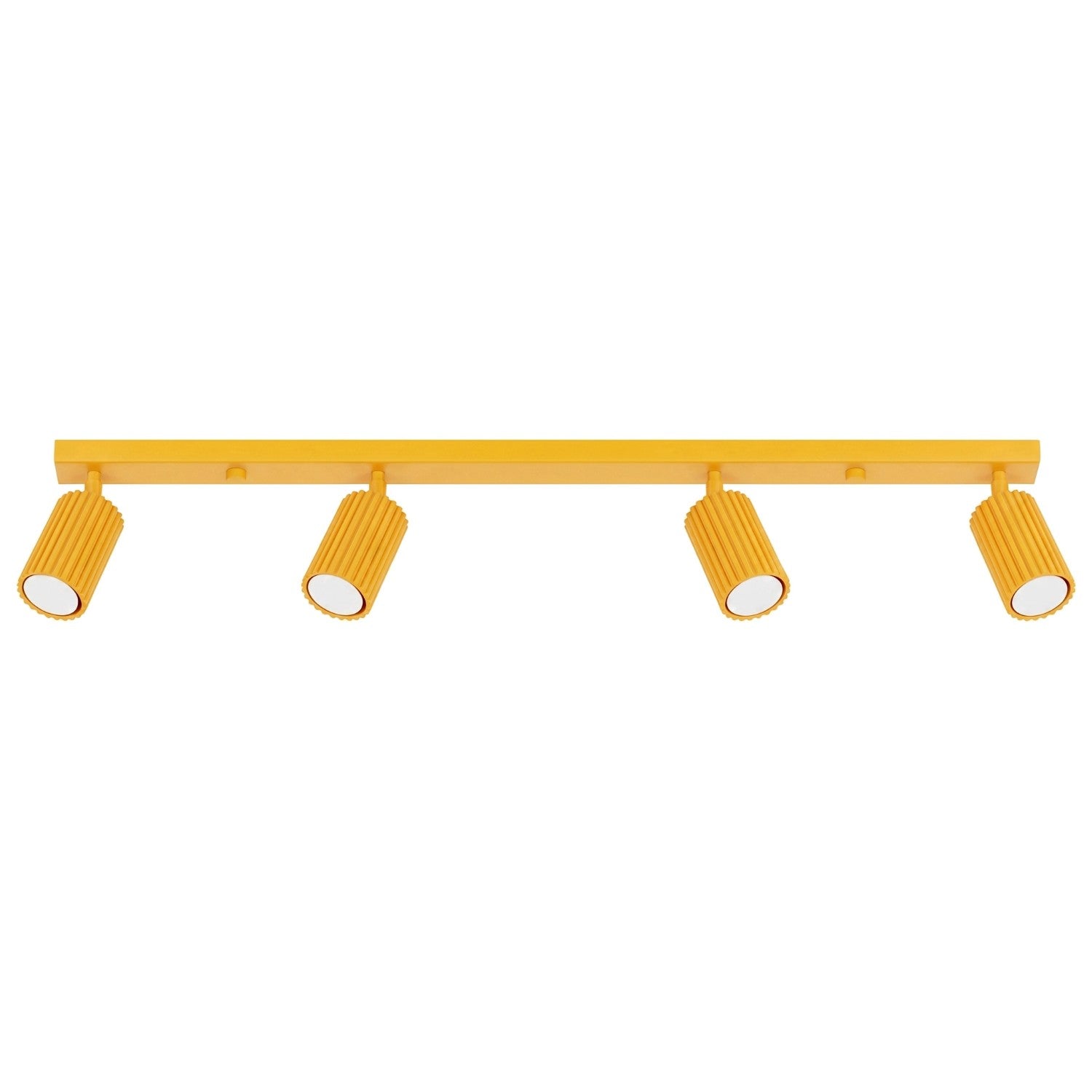 Plafonnier Karbon rampe 4 spots aluminium jaune GU10