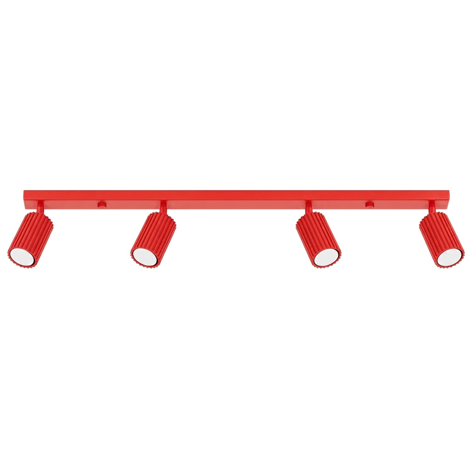 Plafonnier Karbon rampe 4 spots aluminium rouge GU10