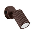 Applique murale Karbon à interrupteur aluminium brun GU10