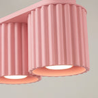 Plafonnier Aura 2 aluminium rose GU10 en situation