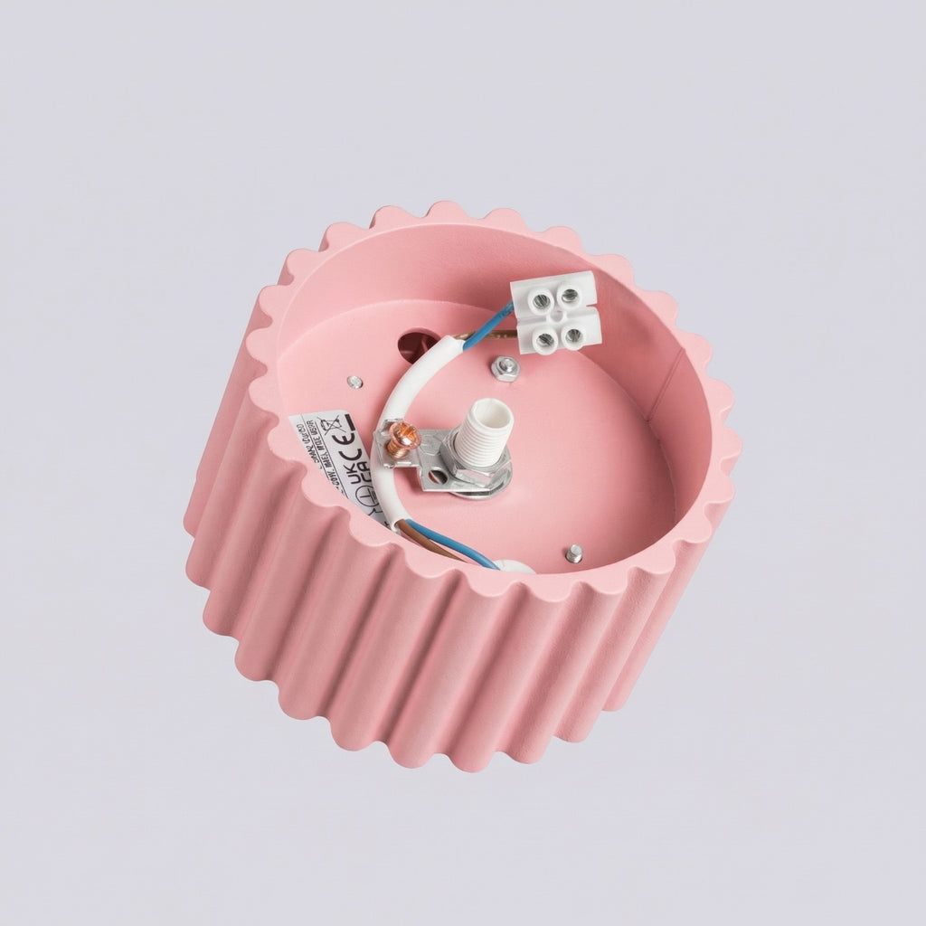 Plafonnier Aura 1 aluminium rose GX53 vue rapprochée