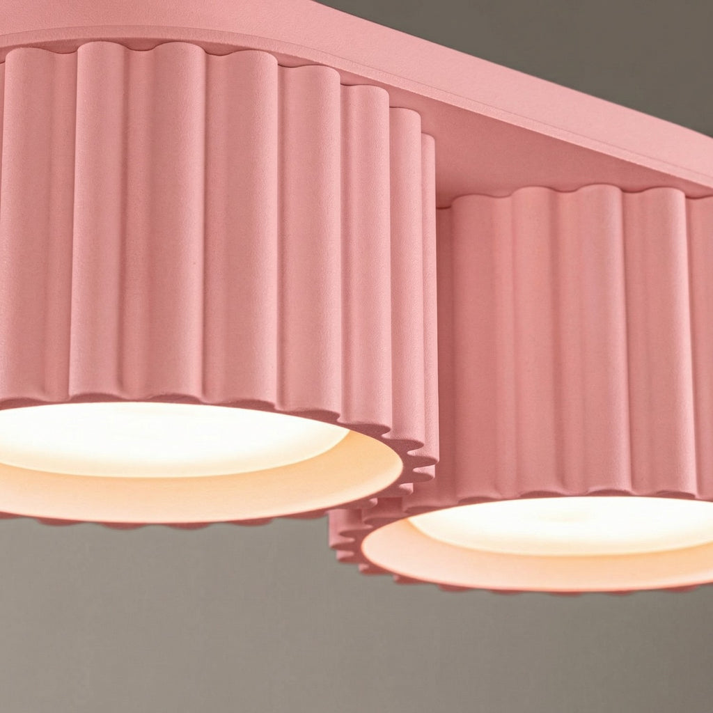 Plafonnier Aura 2 aluminium rose GX53 en situation