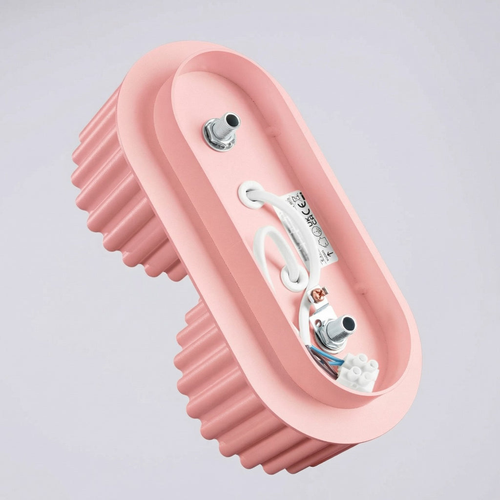 Plafonnier Aura 2 aluminium rose GX53 vue rapprochée
