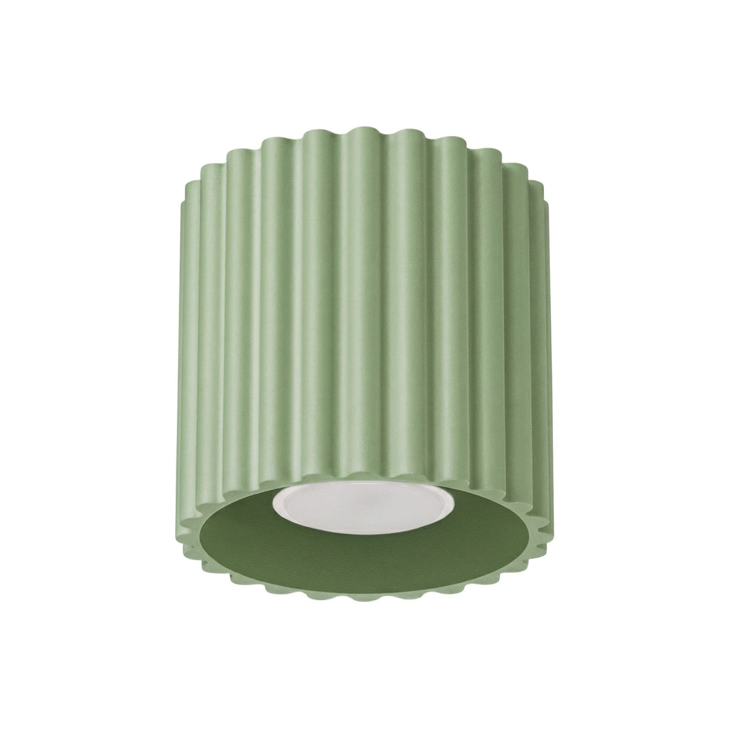 Plafonnier Aura 1 aluminium vert sauge GU10