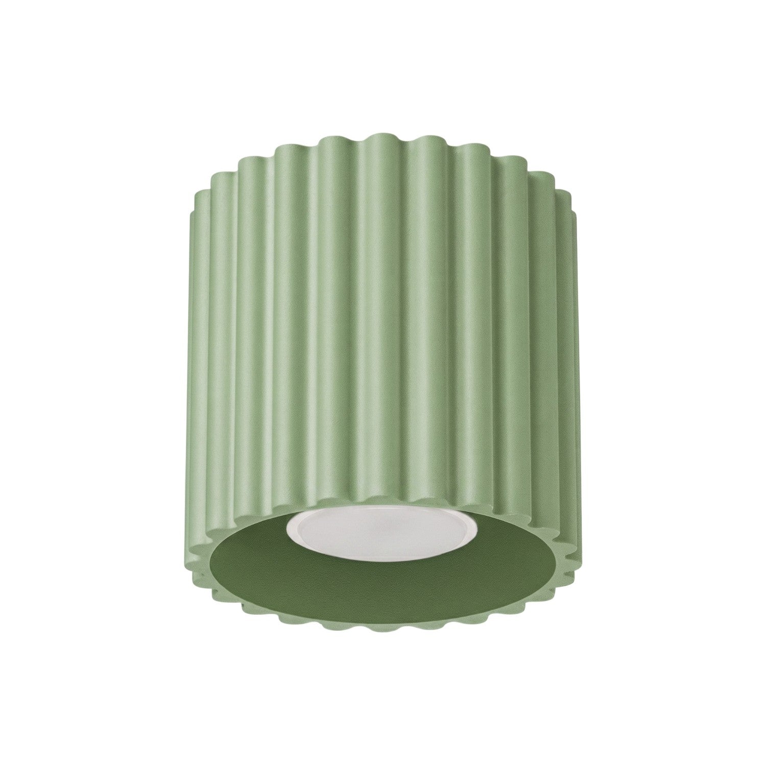 Plafonnier Aura 1 aluminium vert sauge GU10