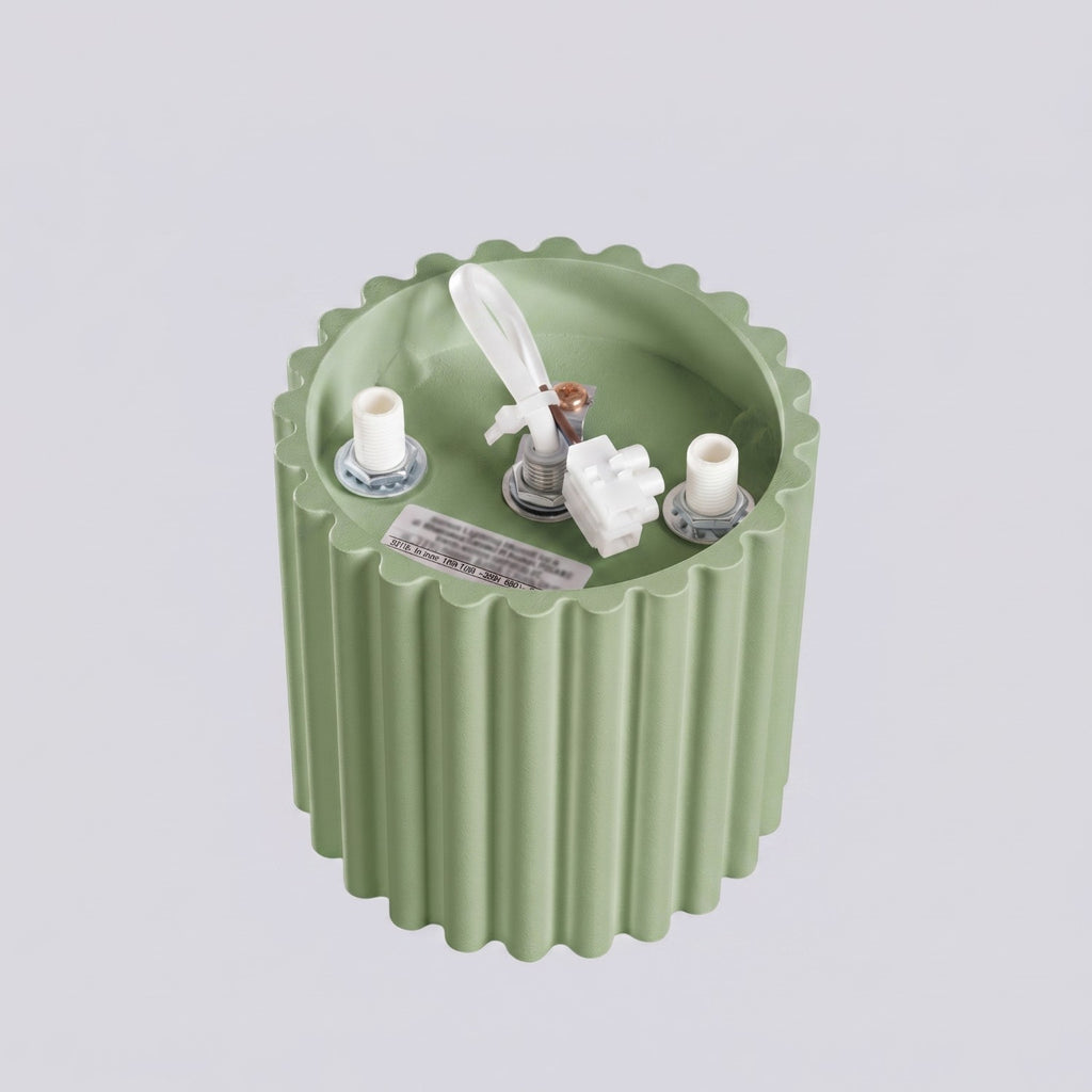 Plafonnier Aura 1 aluminium vert sauge GU10 vue rapprochée