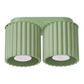 Plafonnier Aura 2 aluminium vert sauge GU10