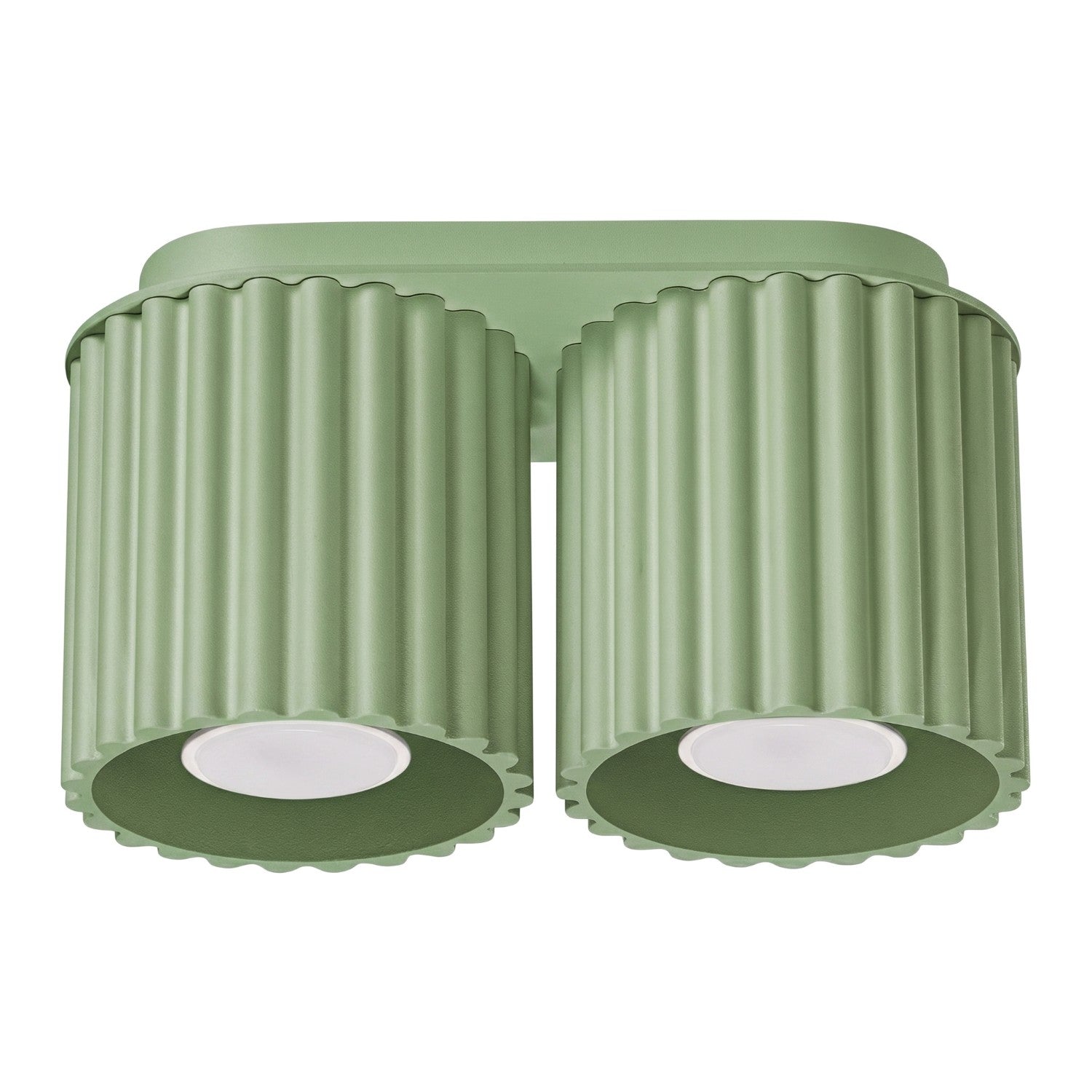 Plafonnier Aura 2 aluminium vert sauge GU10