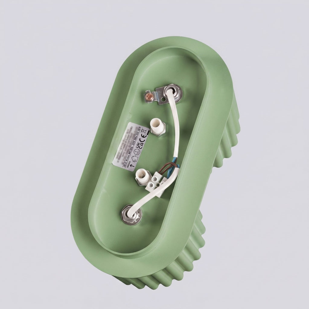 Plafonnier Aura 2 aluminium vert sauge GU10 vue rapprochée