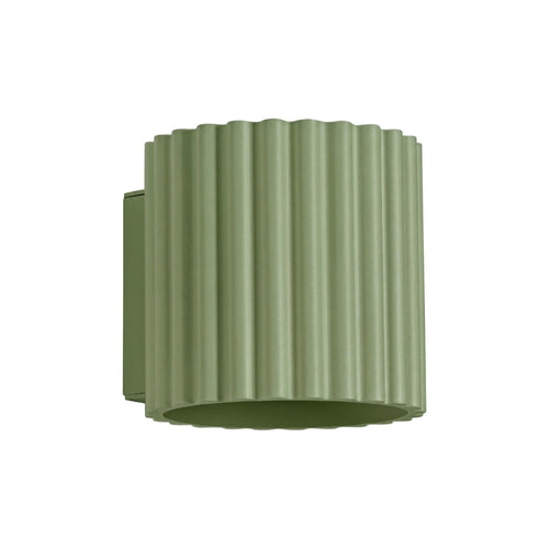 Applique murale Aura aluminium vert sauge G9