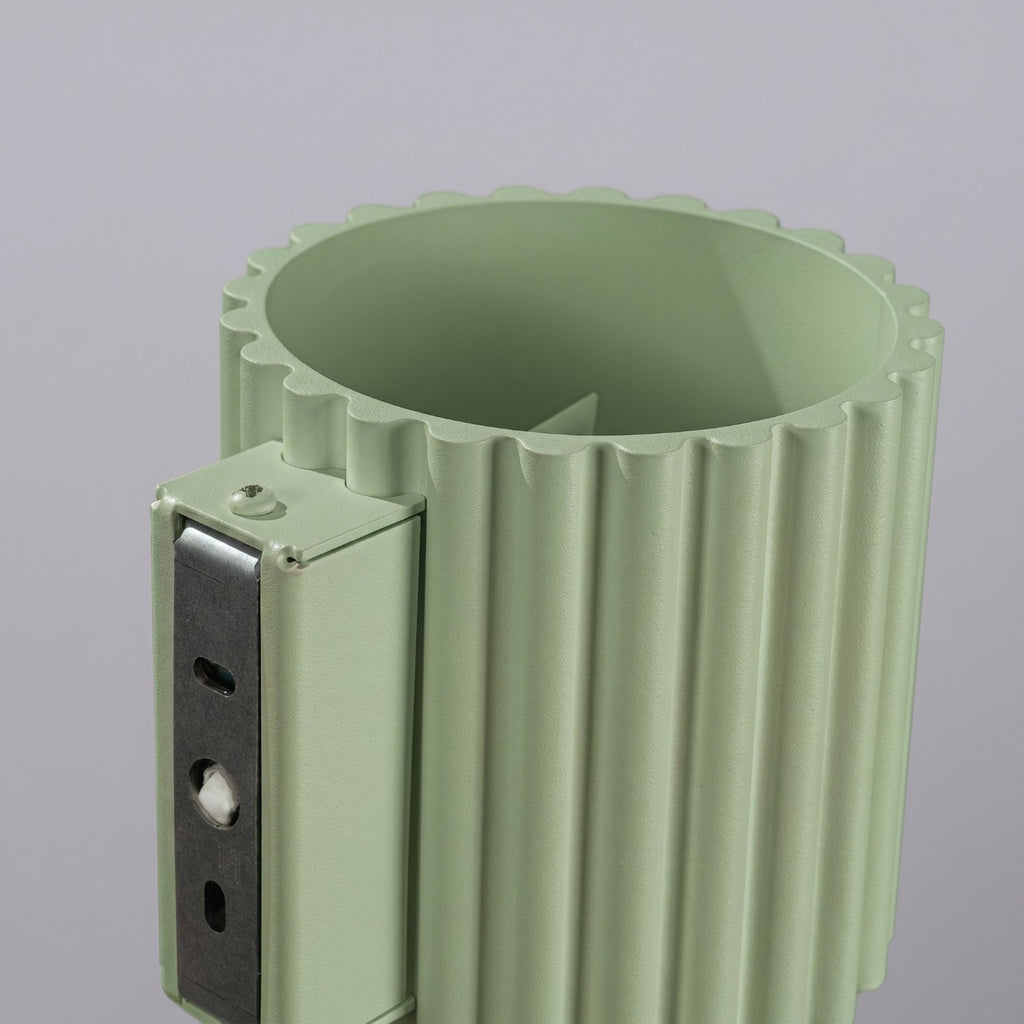 Applique murale Aura aluminium vert sauge G9 vue de dessous