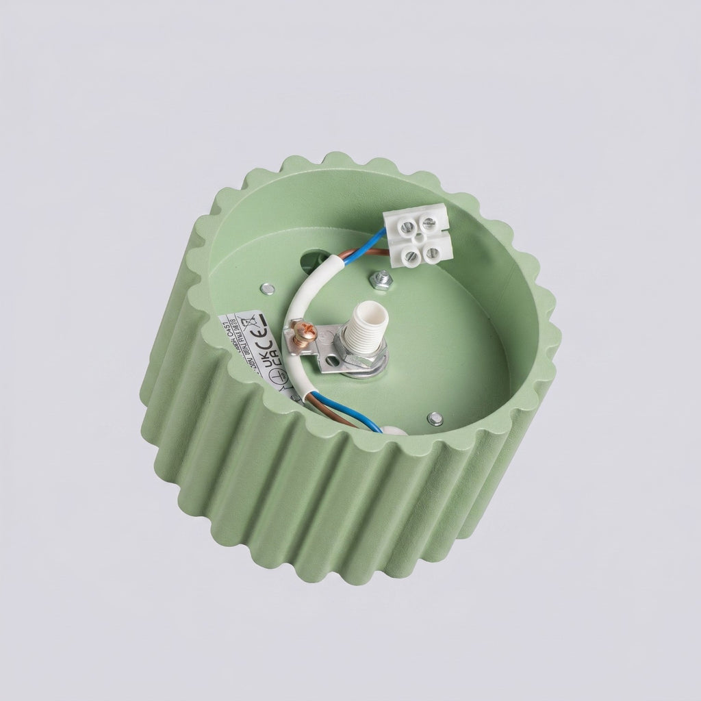 Plafonnier Aura 1 aluminium vert sauge GX53 vue rapprochée